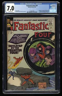 Buy Fantastic Four #38 CGC FN/VF 7.0 Off White Sandman! Medusa!  Jack Kirby! • 138.30£