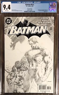 Buy Batman #612/released 3/31/03/graded 9.4 2nd Print Variant Sketch Cover 🫢 • 76.33£
