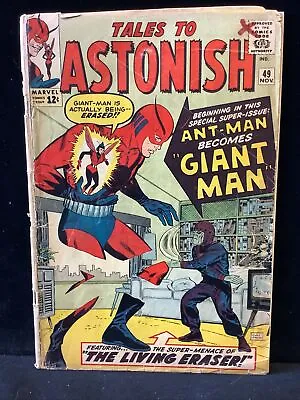 Buy TALES TO ASTONISH #49, 1st GIANT MAN, Low Grade But Attached And Complete • 100.39£