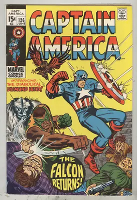 Buy Captain America #126 June 1970 FN Falcon • 9.46£