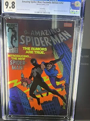 Buy Amazing Spider-Man #252 CGC 9.8 Foil Facsimile 1st Black Suit 2024 • 43.68£