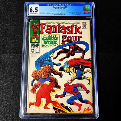 Buy Fantastic Four #73 Silver Age Thor Spider-man Key CGC 6.5 • 106.69£