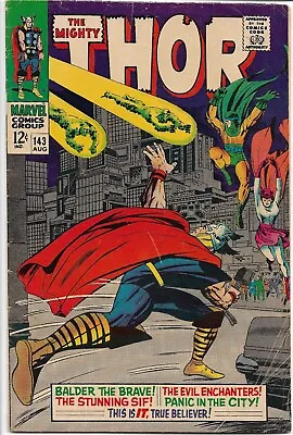 Buy Thor #143~ 1967 Silver Age ~Marvel Comics~ FN-  ~KEY~ 1st Appearances ~ Charity • 22.39£