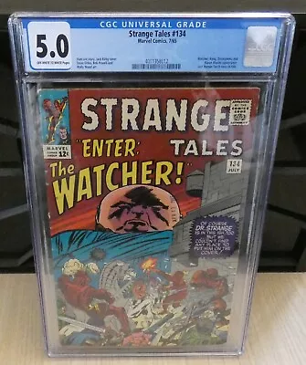 Buy STRANGE TALES 134 Marvel Comics 1965  Enter: The Watcher  - CGC 5.0 • 119.89£
