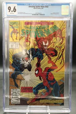 Buy Amazing Spider-man #362 1992 Nm+ (9.6) Cgc, White Pages 2nd Carnage🔥 • 71.15£