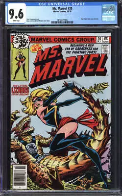 Buy Ms. Marvel #20 Cgc 9.6 White Pages // Ms Marvel Dons New Costume 1978 • 71.15£