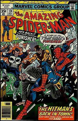 Buy Amazing Spider-Man (1963 Series) #174 'Punisher App.' VG Condition (Marvel 1977) • 8£