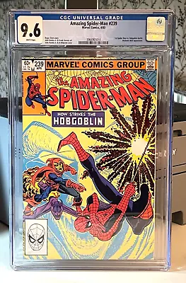 Buy Amazing Spider-Man #239 CGC 9.6 / WHITE PAGES 1983 / 1ST HOBGOBLIN Vs. SPIDERMAN • 136.69£
