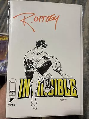 Buy NYCC 2023 INVINCIBLE 1 B B&W SKETCH VARIANT SIGNED By RYAN OTTLEY W/COA • 79.05£