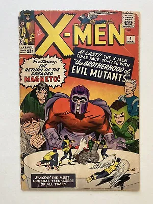Buy Uncanny X-Men #4 Marvel March 1964, 1st App. Of Quicksilver Scarlet Witch Toad • 1,112.21£