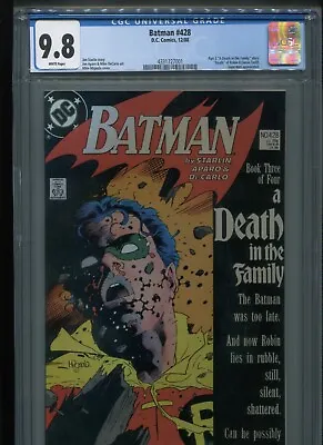 Buy Batman #428 CGC 9.8 [WHITE]  A Death In The Family, Part 3  Death Of Robin! • 395.79£
