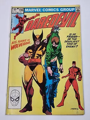 Buy Daredevil 196 DIRECT 1st Wolverine Team-up 1st Lord Dark Wind Bronze Age 1983 • 13.43£