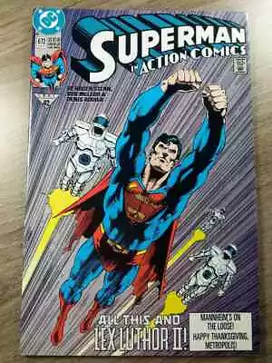 Buy Superman In Action Comics #672 VF/NM 1st Team Luther Timebomb DC Comics C1B • 5.60£