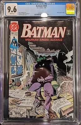 Buy Batman # 450 CGC 9.6 NM+ 1990 *WHITE PAGES* Brief Origin Of Joker! • 67.20£