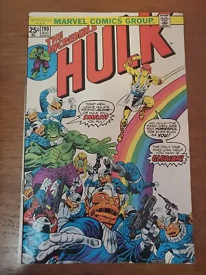 Buy The Incredible  Hulk #190, 1st App. GLORIAN  And Toad Men, 1975 • 15.99£