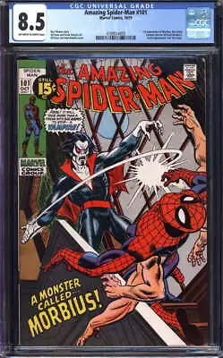 Buy Amazing Spider-man #101 Cgc 8.5 Ow/wh Pages // 1st Appearance Of Morbius 1971 • 831.16£