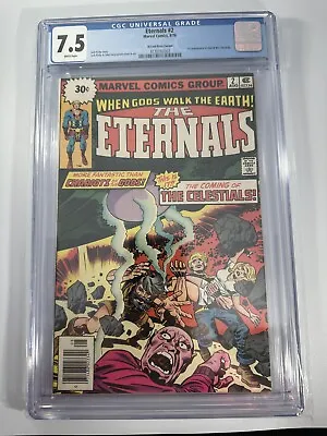 Buy Eternals #2 CGC 7.5 WP 30 Cent Price Variant Marvel Comics 1976 1st App Ajak • 71.87£