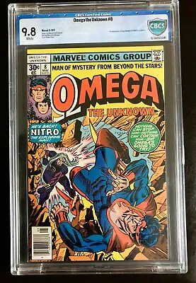 Buy Omega The Unknown 8 CBCS 9.8 (Not CGC) WP 2nd Fool Killer Cameo, Marvel 1977 • 119.50£