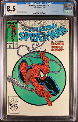 Buy AMAZING SPIDER-MAN  #301 CGC  VF8.5  High Grade!  White Pages   4025275019 • 71.15£