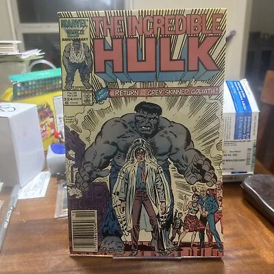 Buy Incredible Hulk #324 - Newsstand - Grey-skinned Hulk Returns 1986 🔑 • 39.58£