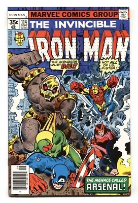 Buy IRON MAN #114-1978-1st Appearance Of ARSENAL MARVEL BRONZE-AGE COMIC • 35.89£