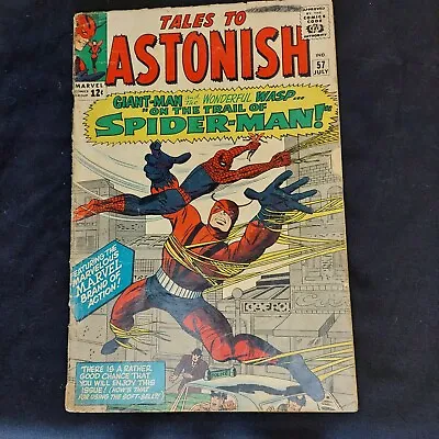 Buy Tales To Astonish #57 1959 Series Marvel Spider-Man Giant-Man Wasp Silver Age • 68.06£