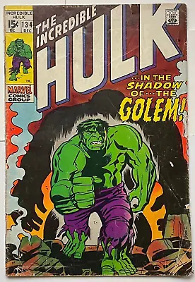 Buy Incredible Hulk #134 -marvel Comics -1970 • 4£