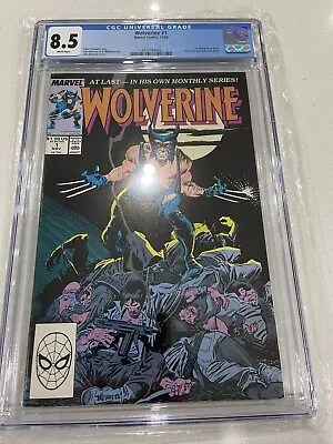 Buy Wolverine #1 (Marvel, 1988) CGC VF+ 8.5 White Pages. First Wolverine As Patch • 110£