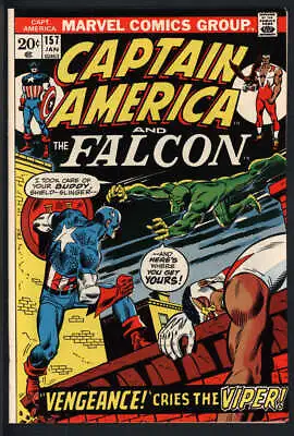 Buy Captain America #157 7.0 // 1st Appearance Of The Viper Marvel Comics 1973 • 31.63£