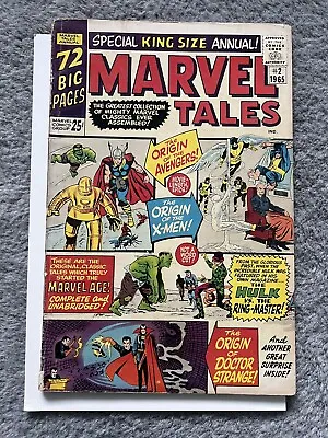 Buy Marvel Tales Annual #2 - Reprints X-Men #1, Avengers #1, Hulk, Dr Strange • 66£