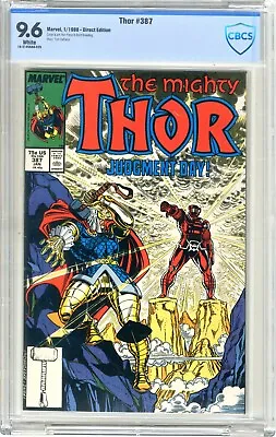 Buy Thor  #387  CBCS  9.6   NM+  Off-white To White Pgs  1/88  Tom DeFalco Story, Ro • 87.95£