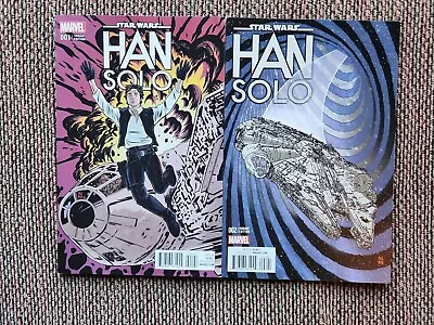 Buy Star Wars Han Solo #1 #2 Mike Allred Millennium Falcon Variant Covers Liu Brooks • 7.99£