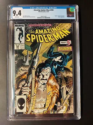 Buy Amazing Spider-Man #294 CGC 9.4 Kraven's Last Hunt Pt.5, Death Of Kraven • 69.96£