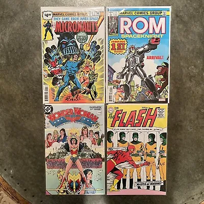 Buy Micronauts #1 Rom #1 Flash #105 Wonder Woman #1 ('87) Facsimile Edition Comics • 7.92£