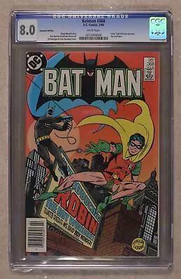 Buy Batman Canadian Price Variant #368 CGC 8.0 1984 0212459006 • 115.93£