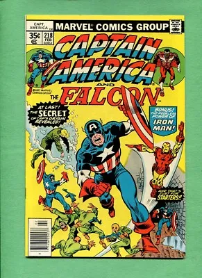 Buy Captain America #218 The Falcon Iron Man Marvel Comics Feb. 1978 VF+ • 7.10£