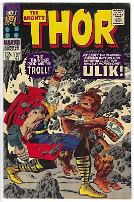 Buy THOR #137 F/VF 7.0 KEY ISSUE 1st ULIK The Troll! Classic Kirby Cover! • 75.95£