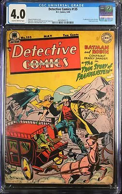 Buy Detective Comics #135 CGC VG 4.0 Batman And Robin Vs Frankenstein! DC Comics • 398.96£