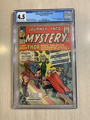 Buy Journey Into Mystery 103 Cgc 4.5 1964 Kirby Ist Enchantress Executioner New Case • 359.78£