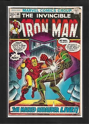 Buy Iron Man #60 (1973): Masked Maurader Appearance! Bronze Age Marvel Comics! VG/FN • 9.49£
