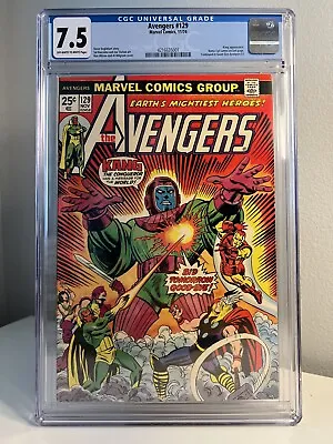 Buy Avengers #129 - Kang The Conqueror App - CGC Grade 7.5 - 1974 • 79.29£