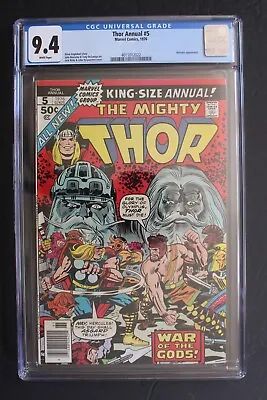 Buy THOR ANNUAL #5 1976 1st Toothgnasher Toothgrinder 1976 ASGARD Vs OLYMPUS CGC 9.4 • 239.06£