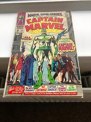 Buy Marvel Super Heroes 12 (1967) Origin & 1st App Captain Marvel (Mar-vell) • 74.99£