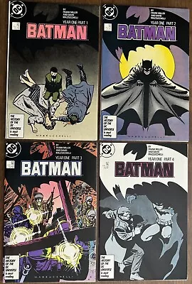 Buy 4x Batman #404 405 406 407 YEAR ONE Part 1-4 Complete Set DC 1987 Frank Miller • 79.43£