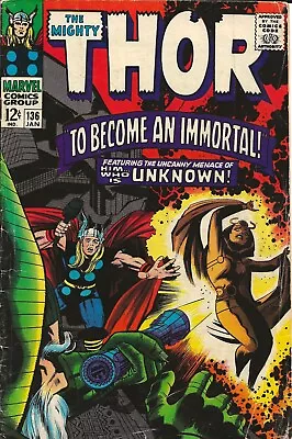 Buy Mighty Thor #136 - January 1967 Silver Age Marvel Comics • 24.09£