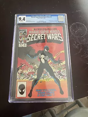 Buy Marvel Secret Wars #8 CGC 9.4 1st Appearance Spider Man Symbiote Venom White Pgs • 183.22£