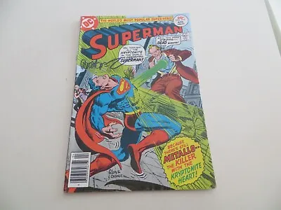 Buy 1977 Vintage Bronze Age Superman # 310 Signed By Jose Garcia-lopez Coa & Poa • 20.10£