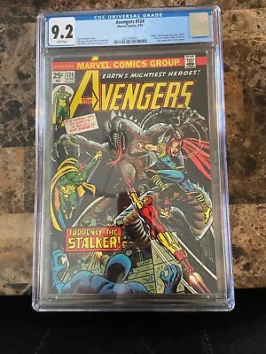 Buy Avengers #124, CGC 9.2 NM-, 1st Star Stalker; Mantis, Thor; Marvel Value Stamp • 99.28£