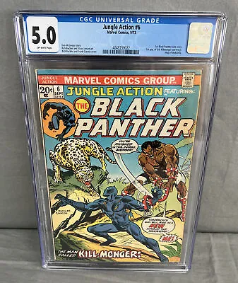 Buy Jungle Action #6 CGC 5.0 OW Pages 1st App Of Killmonger 1st Solo Black Panther • 141.91£