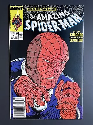 Buy Amazing Spider-Man 307 Chameleon McFarlane Cover Marvel Comics 1988 VF • 10.53£